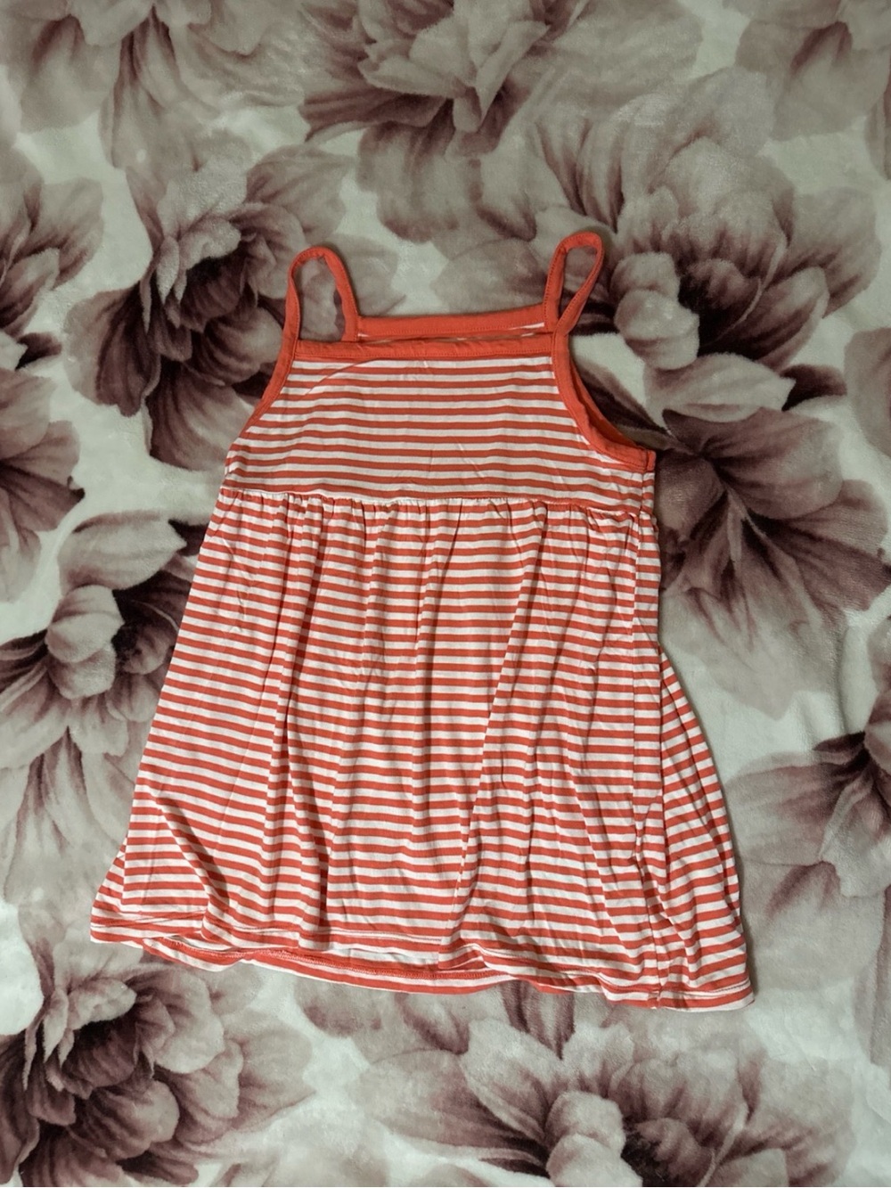Old Navy Coral and White Striped Tank Dress for Kids